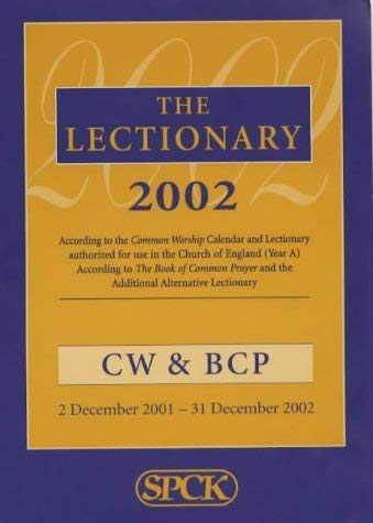 Stock image for Lectionary 2002 (Common Worship/book of Common Prayer Lectionary) for sale by Goldstone Books