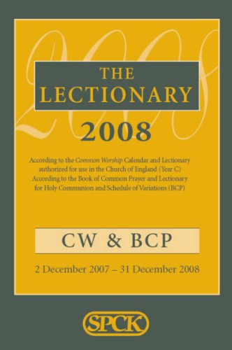 9780281059300: The Lectionary 2008 - Common Worship & BCP (Common Worship/book of Common Prayer Lectionary)