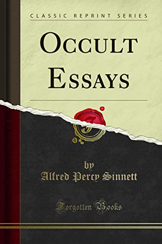 Imagen de archivo de Occult Essays Classic Reprint a la venta por PBShop.store US