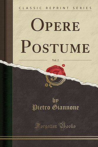 Stock image for Opere Postume, Vol. 2 (Classic Reprint) for sale by PBShop.store US