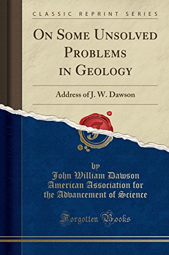 Imagen de archivo de On Some Unsolved Problems in Geology a la venta por PBShop.store US