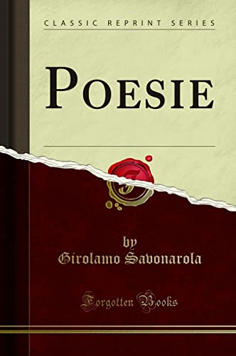 Beispielbild fr Poesie Classic Reprint zum Verkauf von PBShop.store US