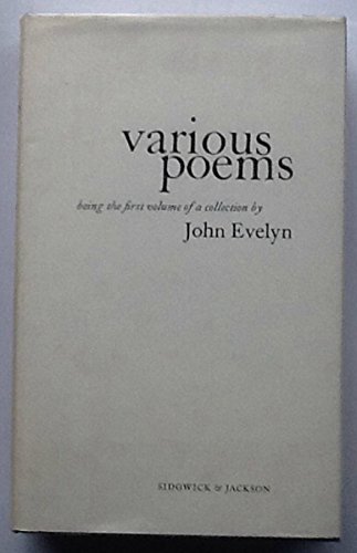 Various poems, being the first volume of a collection (9780283353987) by Evelyn, John
