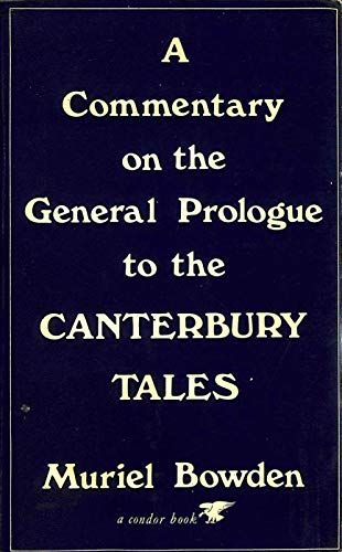 Stock image for A commentary on the General prologue to the Canterbury tales for sale by The Book Scouts