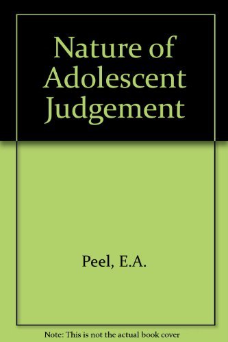 Stock image for The nature of adolescent judgment for sale by Irish Booksellers