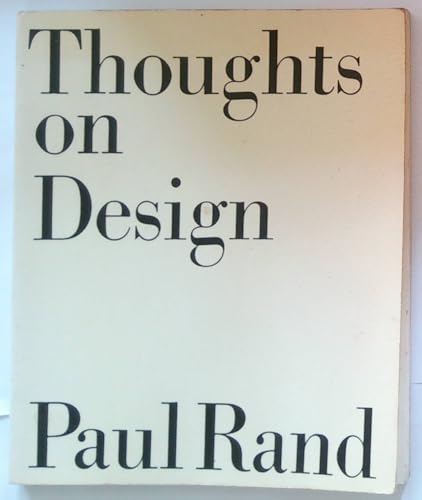 Imagen de archivo de Thoughts on Design a la venta por Griffin Books