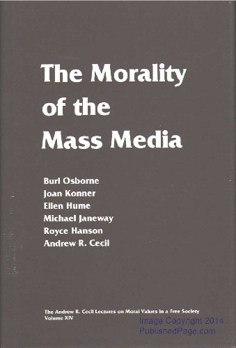 Beispielbild fr The Morality of the Mass Media zum Verkauf von G.J. Askins Bookseller