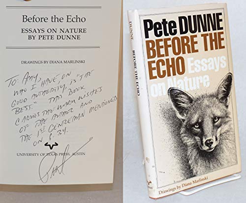 Imagen de archivo de Before the Echo: Essays on Nature (Corrie Herring Hooks Series) a la venta por HPB-Diamond