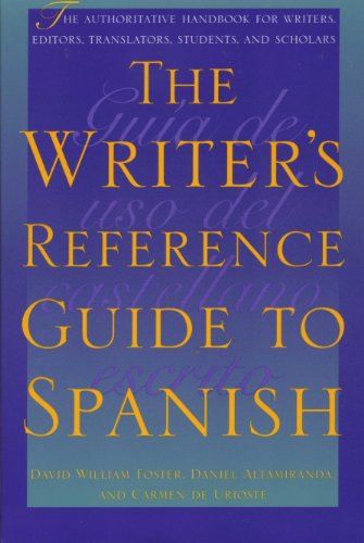 Stock image for The Writer's Reference Guide to Spanish for sale by Better World Books