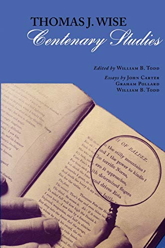 9780292729599: Thomas J. Wise: Centenary Studies