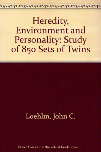 Beispielbild fr Heredity, Environment and Personality : A Study of 850 Sets of Twins zum Verkauf von Better World Books