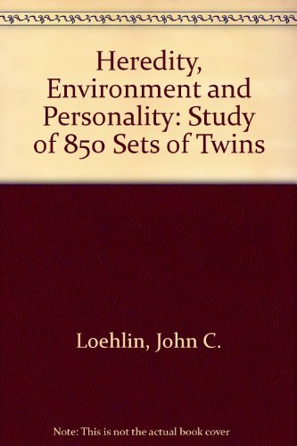 9780292730038: Heredity, Environment and Personality: A Study of 850 Sets of Twins
