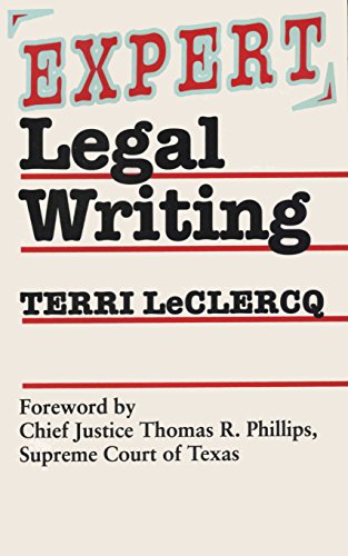 Beispielbild fr Expert Legal Writing zum Verkauf von Open Books