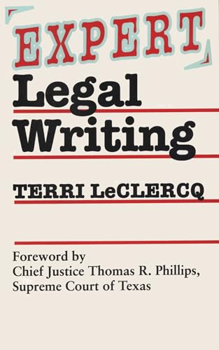 Imagen de archivo de Expert Legal Writing a la venta por Open Books