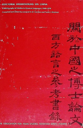 Imagen de archivo de Doctoral Dissertations on China: A Bibliography of Studies in Western Languages, 1945-1970 a la venta por Yes Books