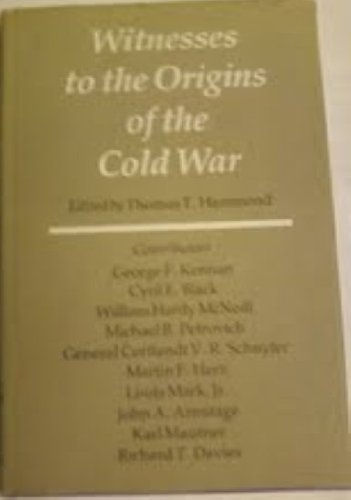 Beispielbild fr Witnesses of the Origins of the Cold War, zum Verkauf von modernes antiquariat f. wiss. literatur