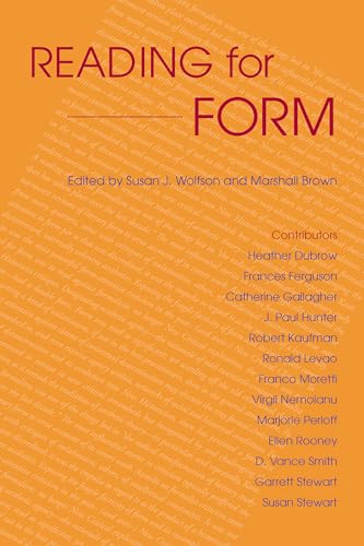 Reading for Form (Robert B Heilman Books xx) (9780295986487) by Wolfson, Susan J.; Brown, Marshall