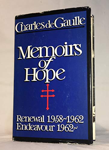 Beispielbild fr Memoirs of Hope: Renewal 1958-62, Endeavour 1962- zum Verkauf von Anybook.com