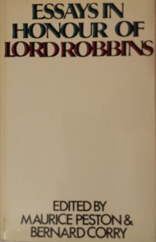 Stock image for Essays in Honour of Lord Robbins for sale by Hourglass Books