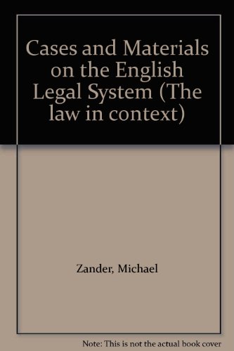 9780297770695: Cases and Materials on the English Legal System