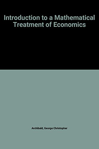 Beispielbild fr Introduction to a Mathematical Treatment of Economics zum Verkauf von WorldofBooks