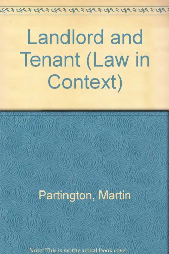9780297777908: Landlord and Tenant (Law in Context S.)