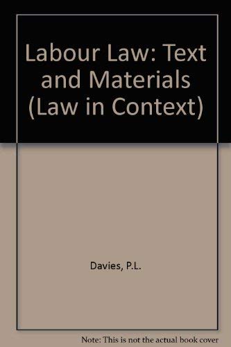 Beispielbild fr Labour Law: Texts and Materials. Second Edition. zum Verkauf von Plurabelle Books Ltd