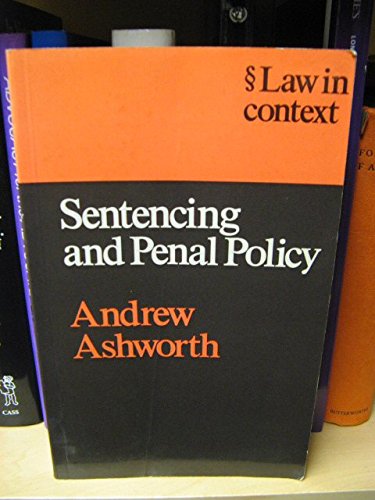 Stock image for Sentencing and Penal Policy (Law in Context) for sale by AwesomeBooks