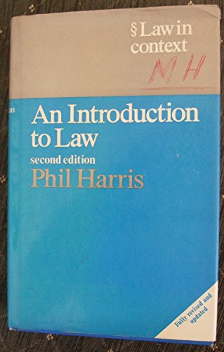 Stock image for An Introduction to Law for sale by Better World Books Ltd