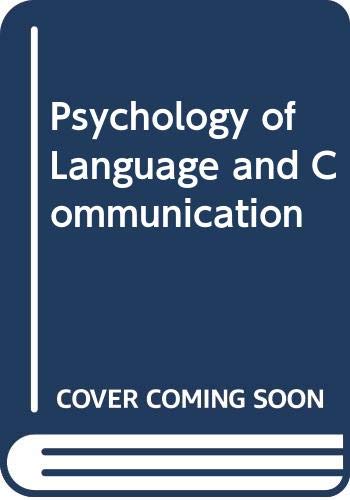 Stock image for Psychology of Language and Communication for sale by Reuseabook