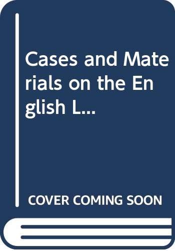 9780297793540: Cases and Materials on the English L...