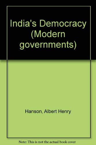 9780297994053: India's democracy (Modern governments)
