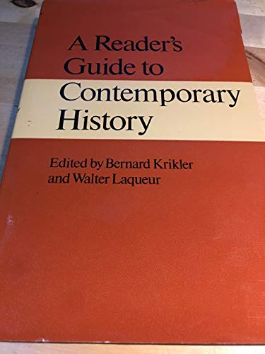 Stock image for A Reader's Guide to Contemporary History for sale by G. & J. CHESTERS