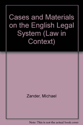 9780297995470: Cases and Materials on the English Legal System