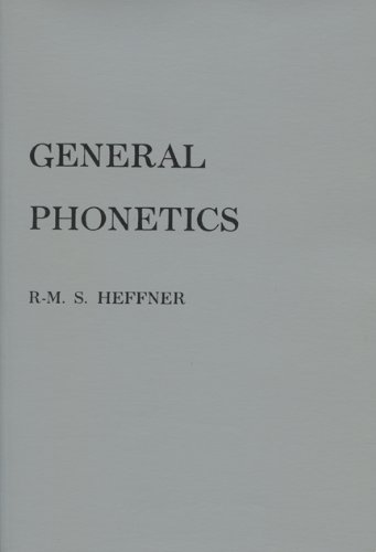 Beispielbild fr General Phonetics zum Verkauf von Better World Books
