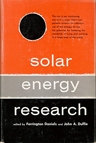 Imagen de archivo de Solar Energy Research: 1953 Symposium a la venta por Better World Books