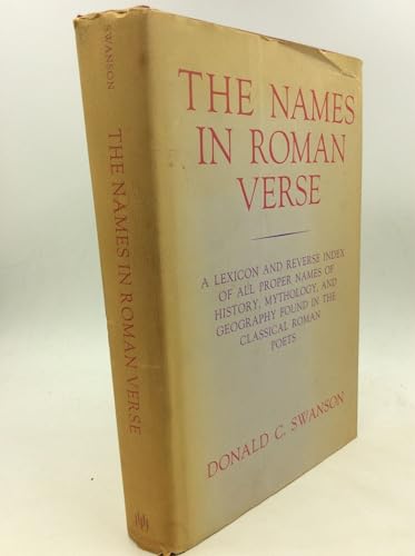 9780299045609: Names in Roman Verse