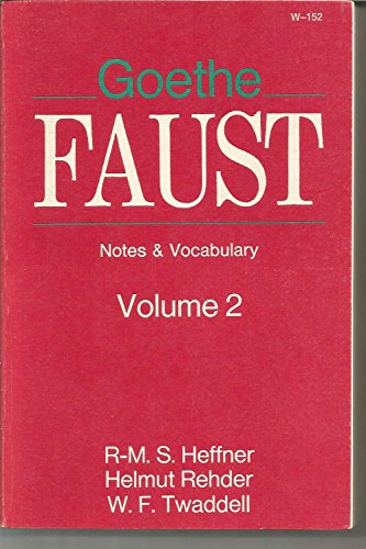 Beispielbild fr Goethe's Faust zum Verkauf von Better World Books