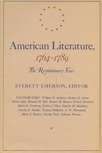 Beispielbild fr American Literature, 1764-1789: The Revolutionary Years zum Verkauf von Argosy Book Store, ABAA, ILAB