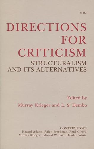 9780299073947: Directions for Criticism