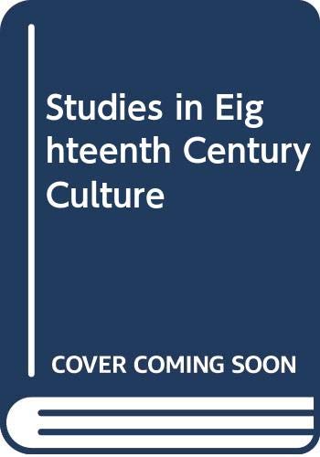 Beispielbild fr Studies in Eighteenth Century Culture Vol 7 zum Verkauf von Better World Books