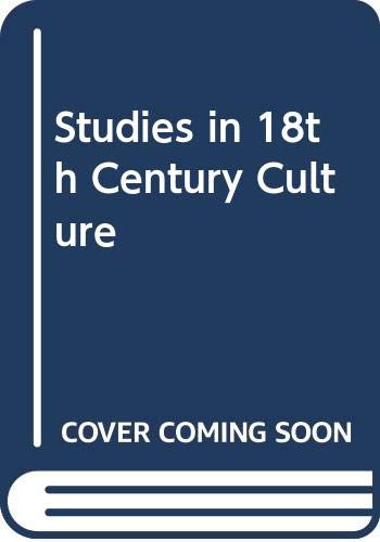 Stock image for Studies in Eighteenth-Century Culture, Volume 9 for sale by Sequitur Books