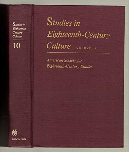 Stock image for Studies in Eighteenth-Century Culture. for sale by Better World Books