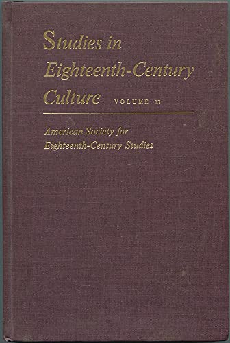 9780299095604: Studies in Eighteenth-century Culture: v. 13: 013