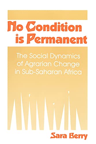 Stock image for No Condition Is Permanent: The Social Dynamics of Agrarian Change in Sub-Saharan Africa for sale by SecondSale