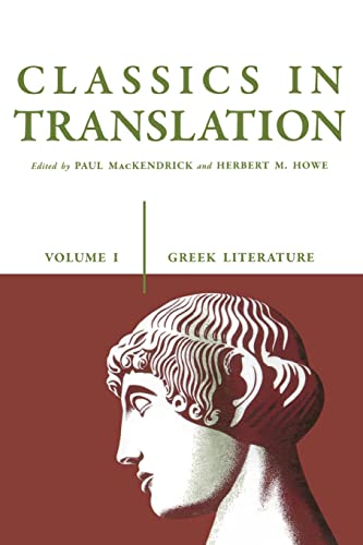 Stock image for Classics in Translation, Volume I: Greek Literature for sale by SecondSale