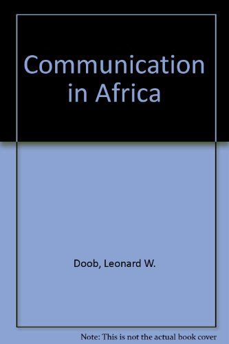 Communication in Africa (9780300000726) by Leonard W. Doob