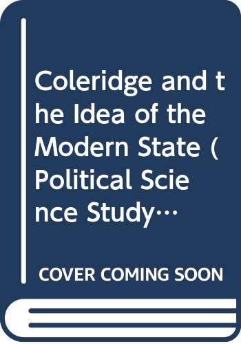 Stock image for Coleridge and the Idea of the Modern State for sale by Better World Books