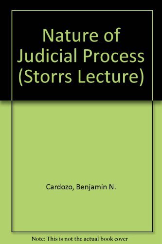 9780300003468: The Nature of Judicial Process (Storrs Lecture)