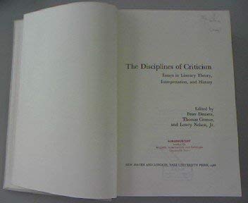 Beispielbild fr The Disciplines of Criticism zum Verkauf von Alplaus Books